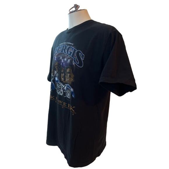Sturgis North Dakota Black Hills Motorcycle Rally 2002 Double Sided Black Tee - Picture 2 of 3